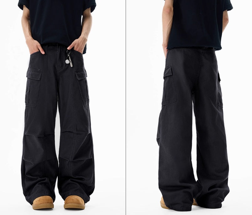 Wide-leg Overalls Men's Loose Straight Casual Feeling