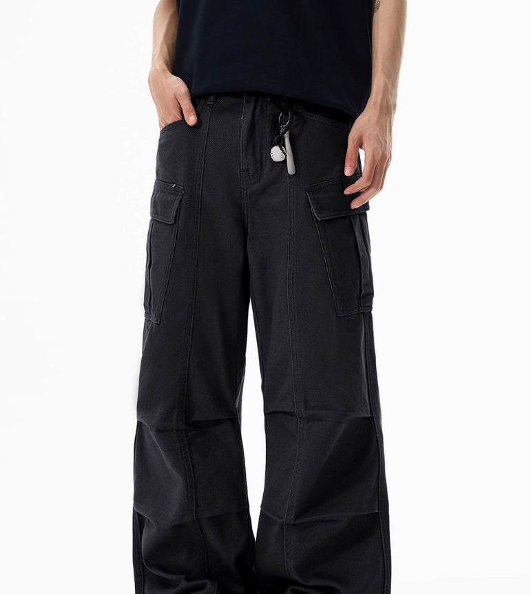 Wide-leg Overalls Men's Loose Straight Casual Feeling